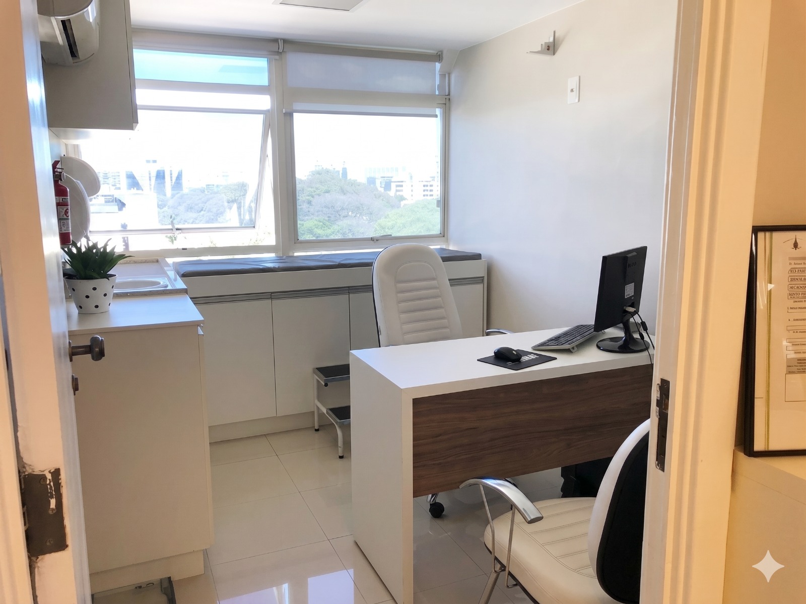 Consultório médico com vista